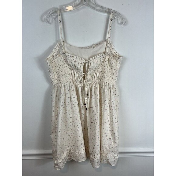 Free People Gabby Mini Dress Floral Smocked Large New Boho Festival Hippie - Picture 6 of 11